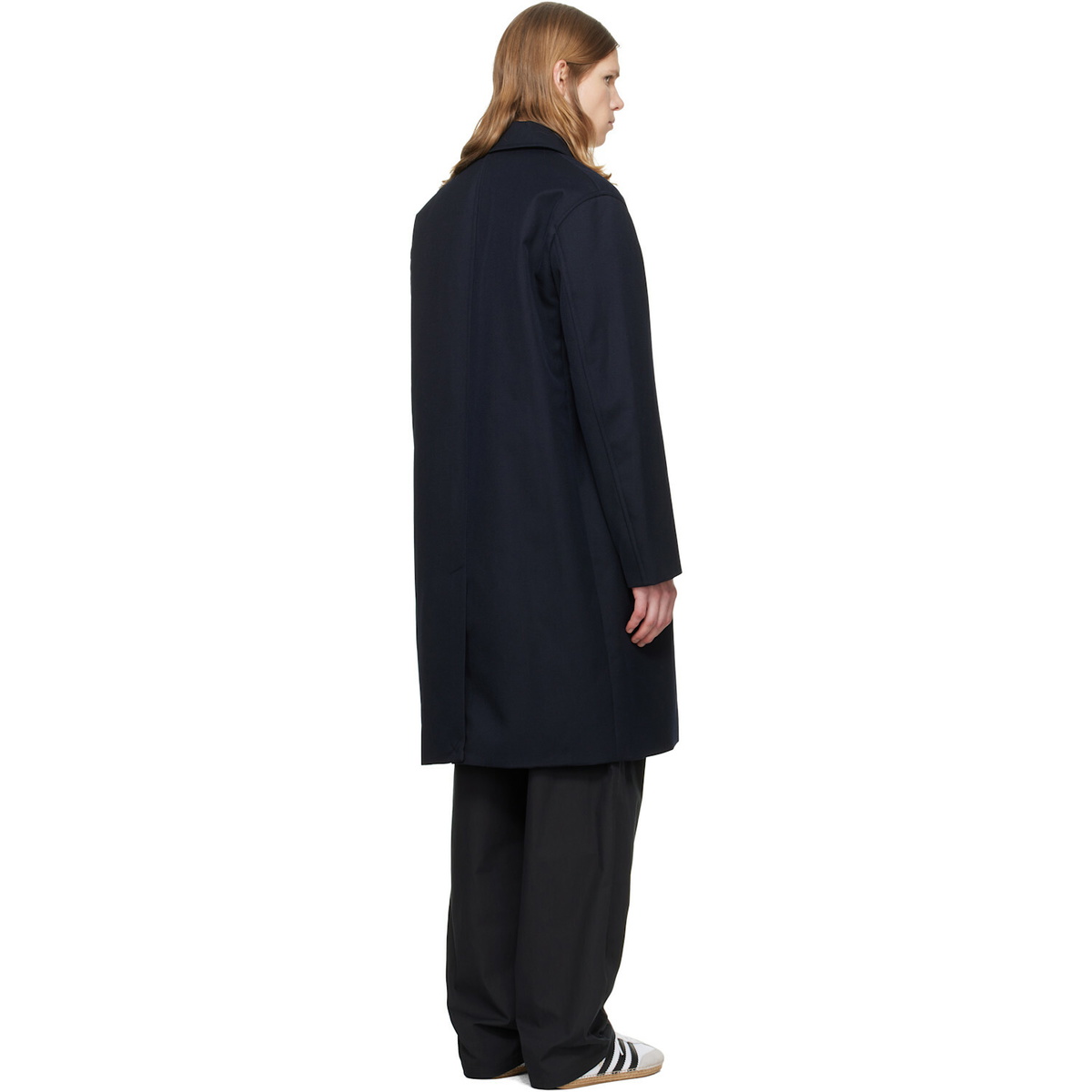 A.P.C. Navy Hugo Mac Coat