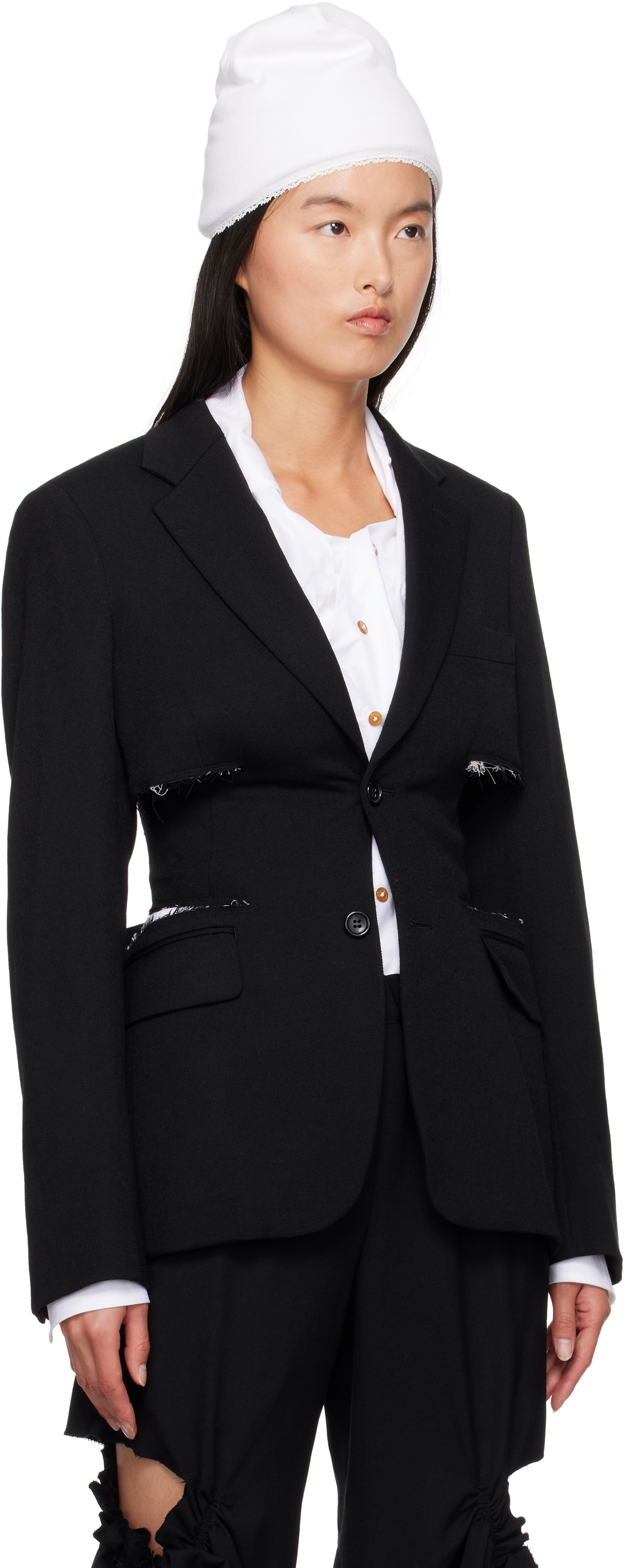 Comme des Garçons Homme Plus Black Gabardine Blazer