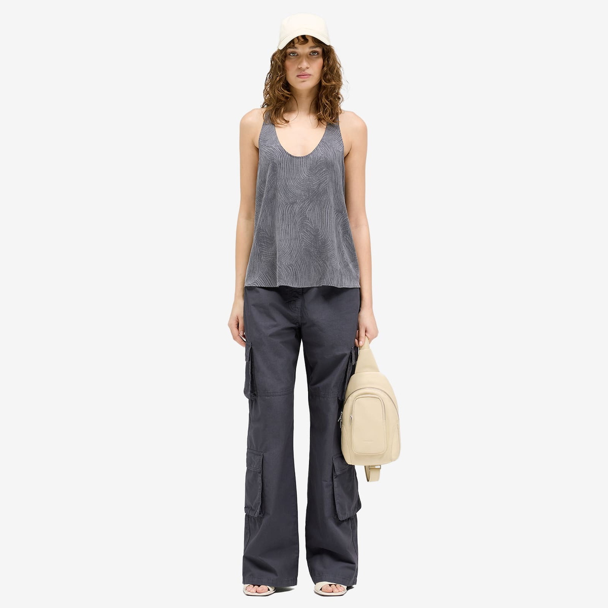 Represent Women's Fender Cargo Trousers in Steel Blue