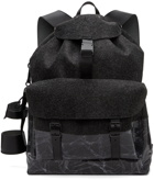Maison Margiela Black Felt Wet Drawstring Backpack