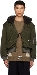 Magliano Green Hooded Bomber Jacket