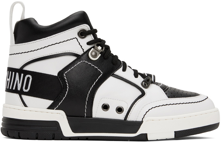 Photo: Moschino Black & White Streetball Sneakers