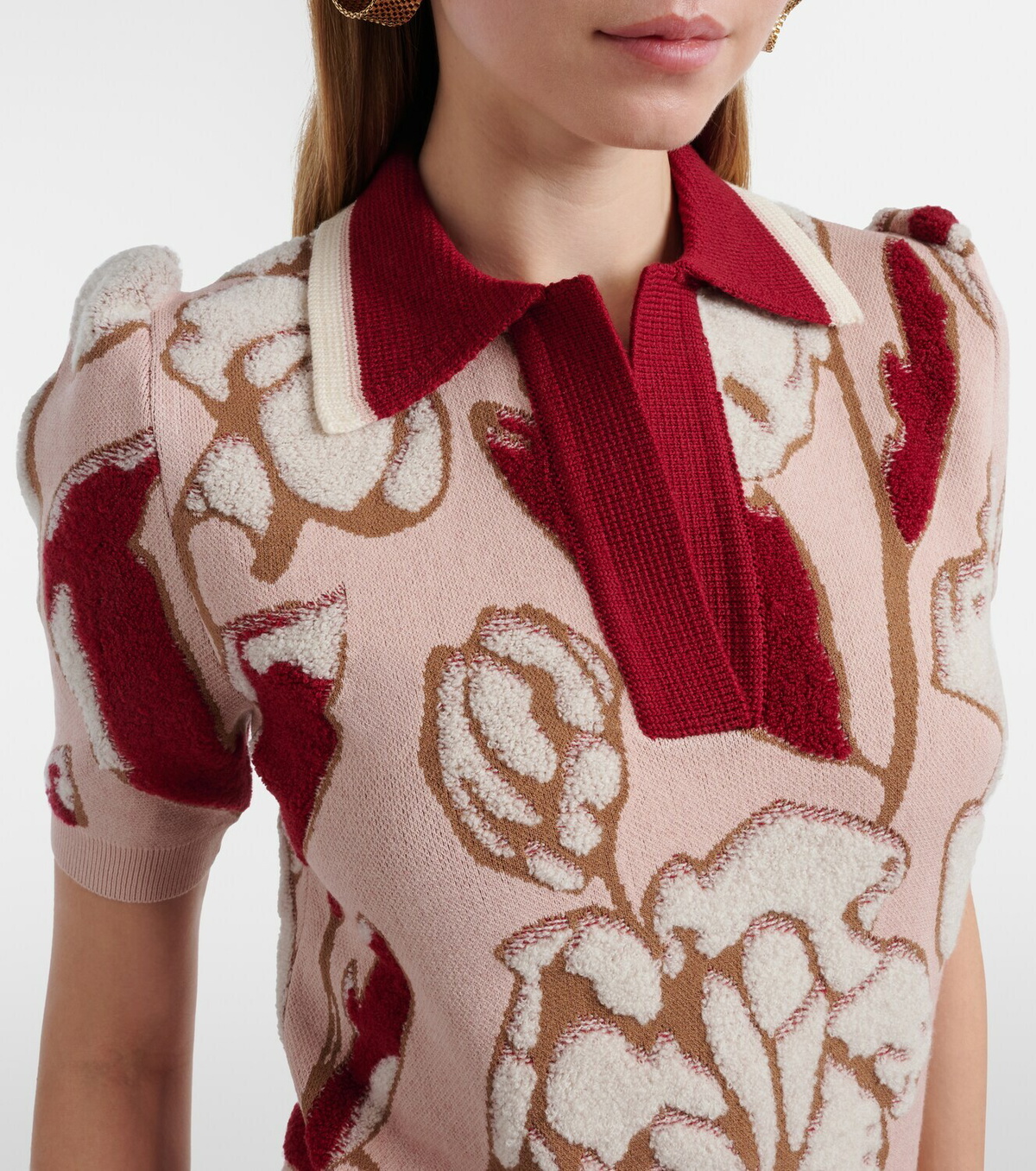 La DoubleJ Pumped Up floral polo sweater