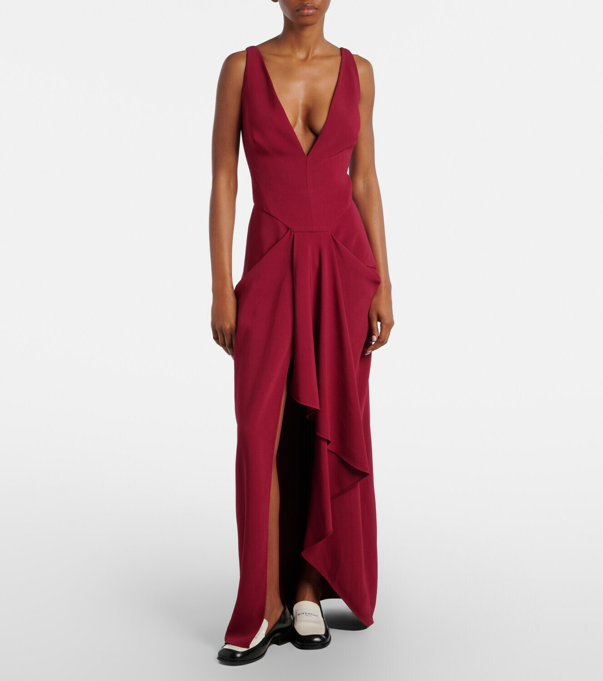 Givenchy Asymmetrical draped midi dress