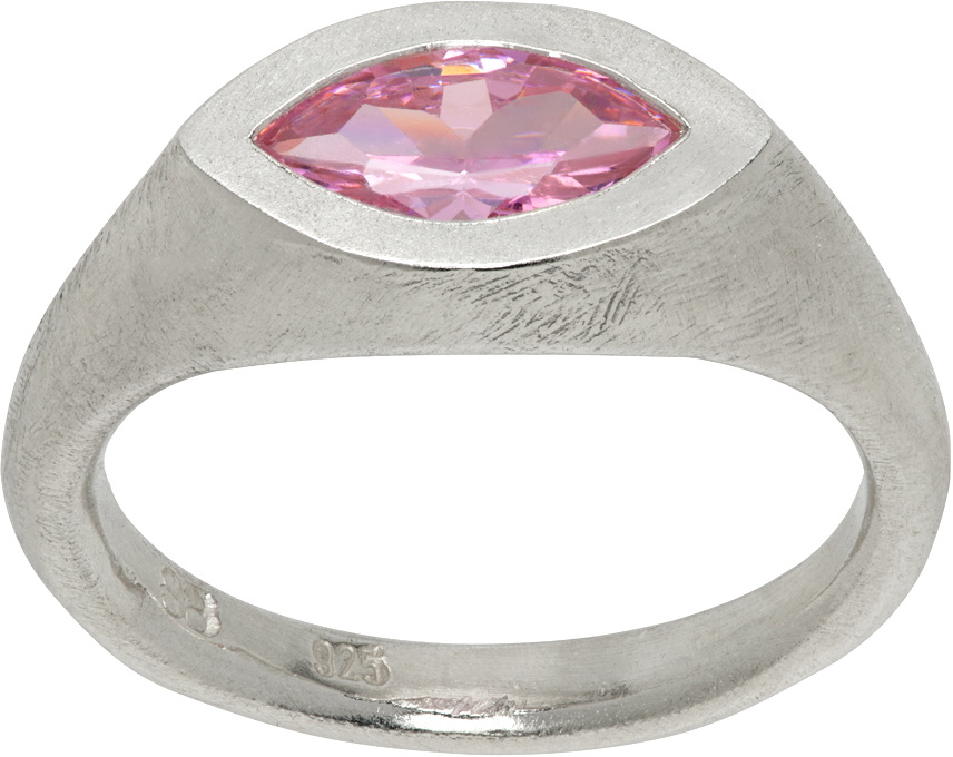 Seb Brown Silver & Pink UFO Ring