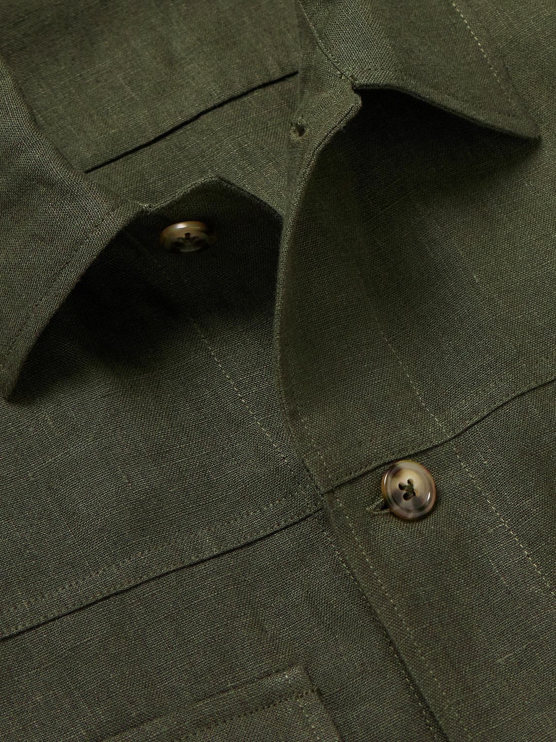 Kingsman - Valstar Linen Shirt Jacket - Green