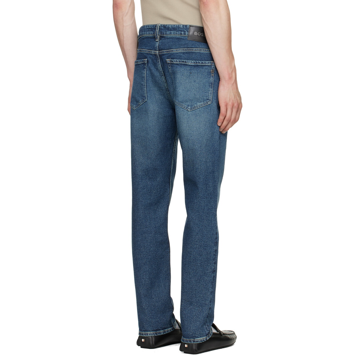 BOSS Blue Faded Stretch Jeans