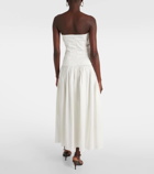 Tove Lauryn strapless cotton midi dress
