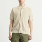 NN07 Men's Nolan Polo Cardigan in Ivory Mouliné