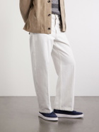 J.M. Weston - On Time Leather-Trimmed Suede Sneakers - Blue