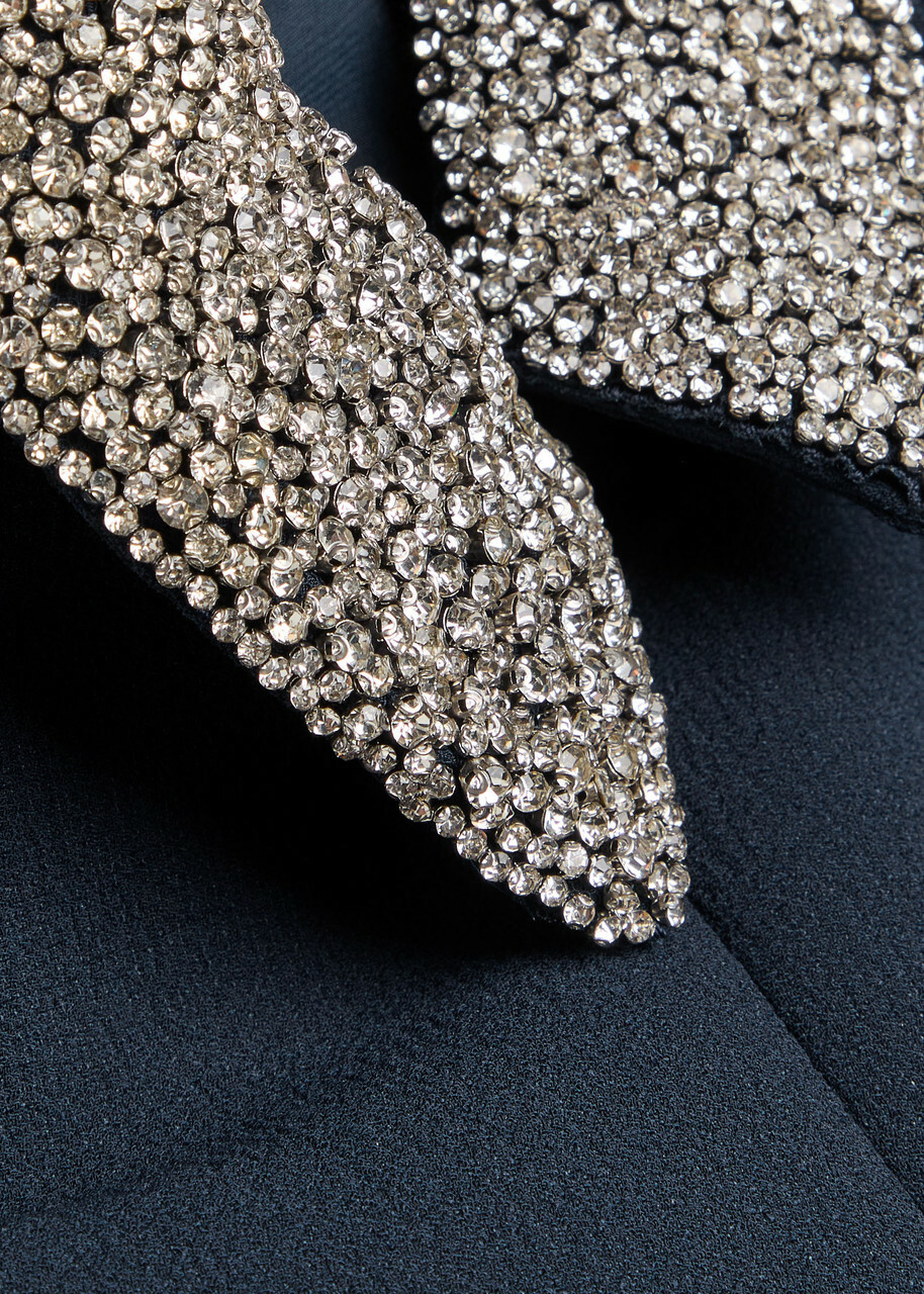 Rebecca Vallance Xena Crystal-embellished Crepe Midi Dress Navy