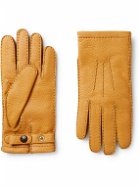 Dents - Hampton Cashmere-Lined Full-Grain Leather Gloves - Yellow