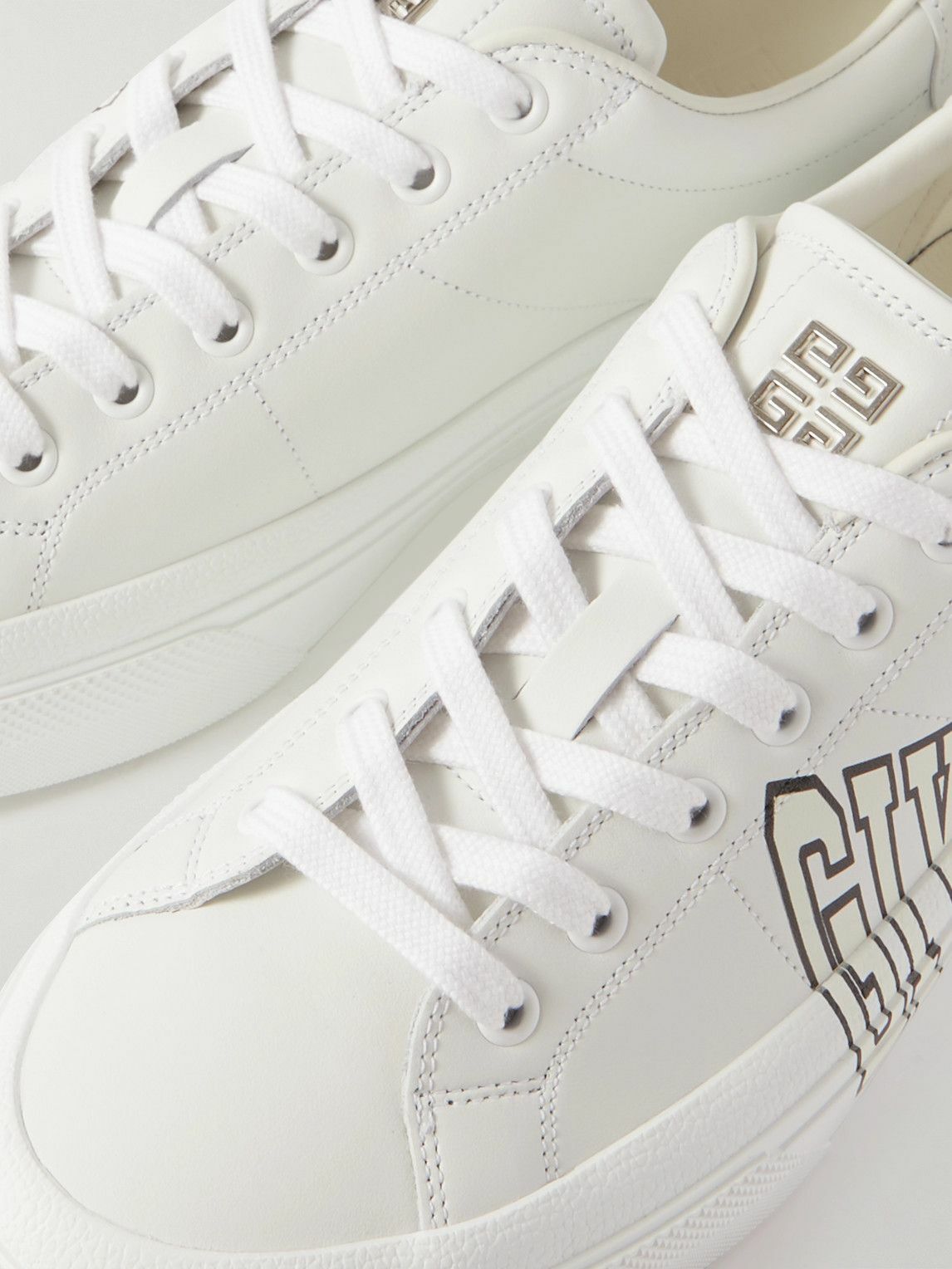 Givenchy - City Sport Logo-Print Leather Sneakers - White