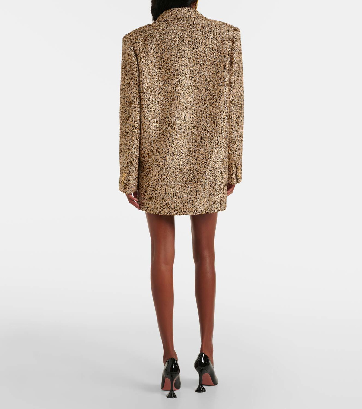 Alessandra Rich Oversized tweed lamé blazer
