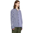 Greg Lauren Blue Paul and Shark Edition Stripe Shirt