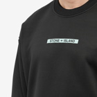 Stone Island Men's Microbranding Crew Sweat in Black