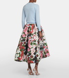 Oscar de la Renta Floral embroidered wool cardigan