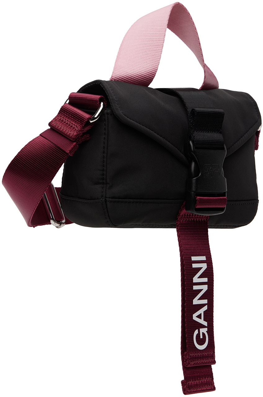 GANNI Black Tech Mini Satchel Bag GANNI