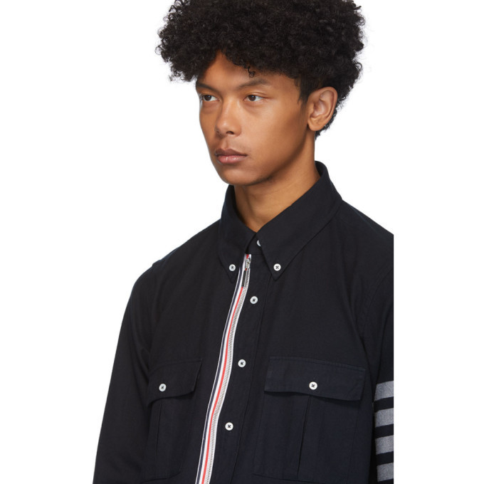 【関税込み】Thom Browne ネイビー 4-Bar コート 平織り4BARスリムフィットスポーツコート | Thom Browne