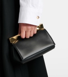 Aquazzura Mini Twist leather clutch