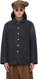 Aviva Jifei Xue Indigo Button Jacket
