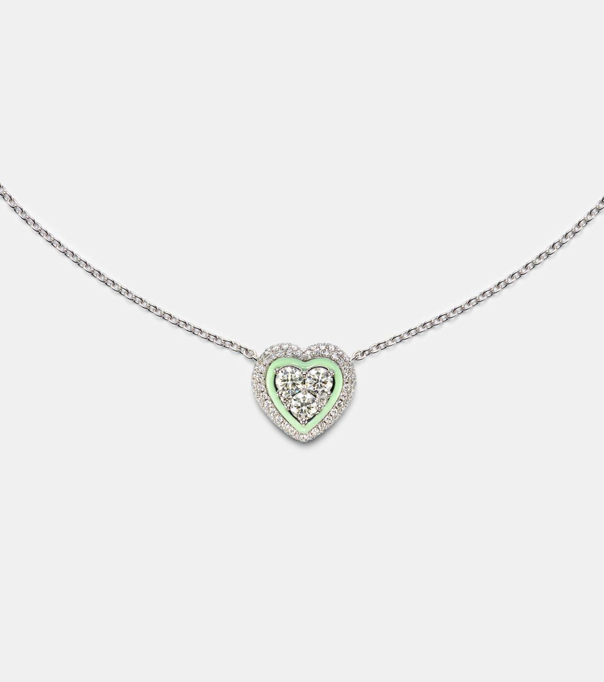Kamyen 18kt white gold necklace with diamonds
