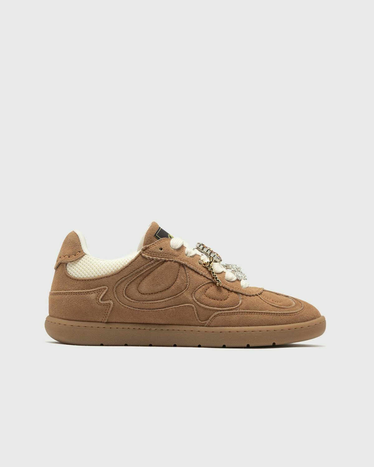 Ganni 08 Recycled Suede Brown Womens Lowtop