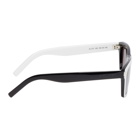 Saint Laurent Black and White Rectangular SL274 Sunglasses