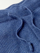 Polo Ralph Lauren - Tapered Waffle-Knit Cashmere Sweatpants - Blue