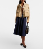 Prada Belted poplin midi skirt