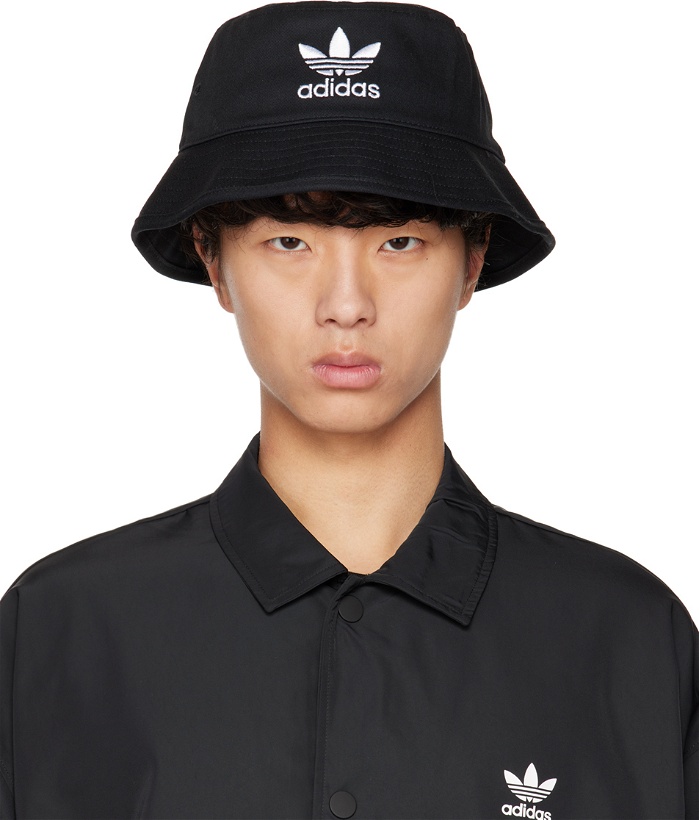 Photo: adidas Originals Black Trefoil Bucket Hat