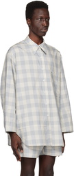 LOW CLASSIC Blue & Off-White Check Shirt