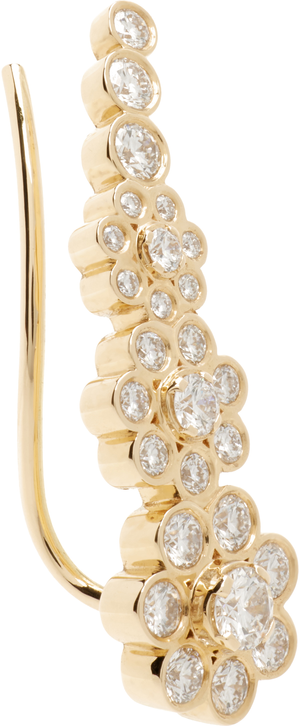 Sophie Bille Brahe Croissant Fleur Single Earring