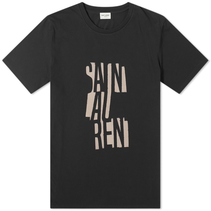 Photo: Saint Laurent Block Logo Tee