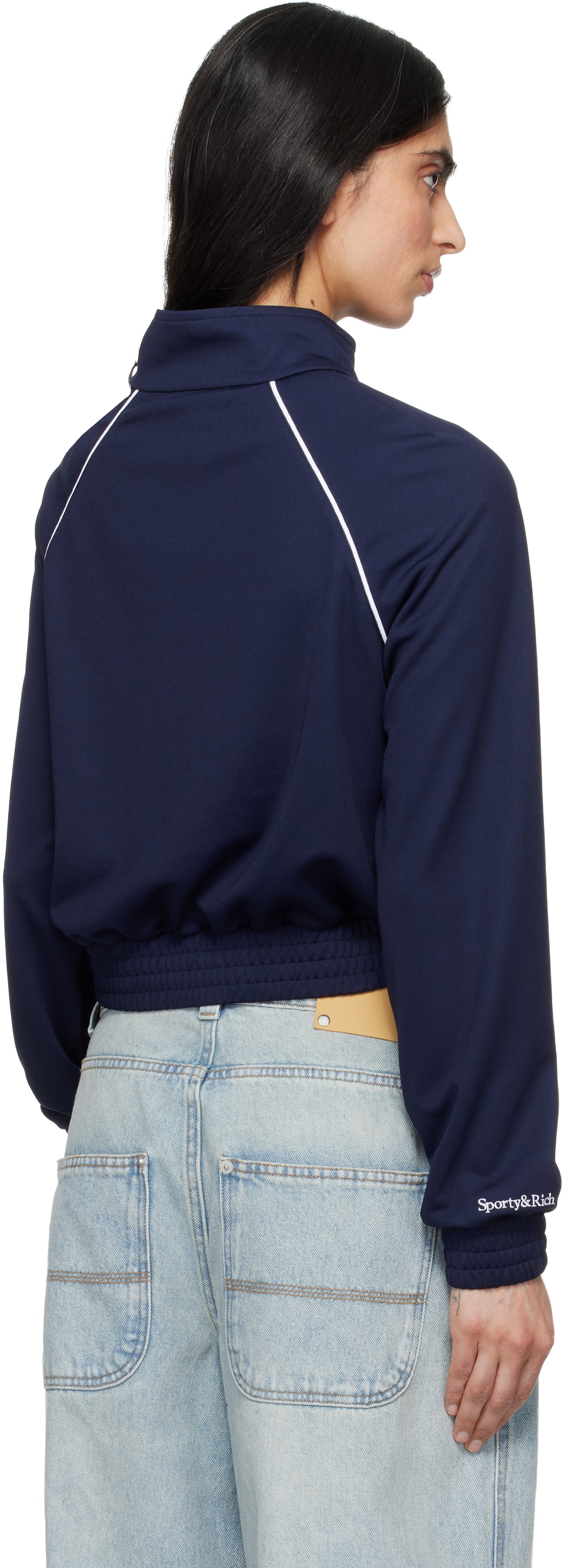 Sporty & Rich Navy '47 Edition Heritage Yankees Serif Retro Track Jacket