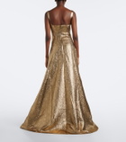 Roland Mouret Lamé jacquard gown