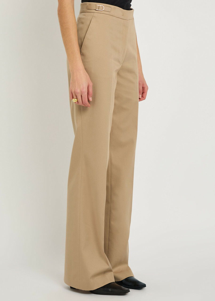 Gabriela Hearst Vesta Straight-leg Cotton Trousers Camel