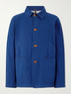 Drake's - Cotton and Linen-Blend Chore Jacket - Blue