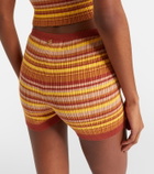 Bananhot Jack ribbed-knit striped shorts