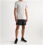 Lululemon - Pinnacle Jersey and Mesh-Trimmed Printed Stretch-Shell Running Shorts - Gray