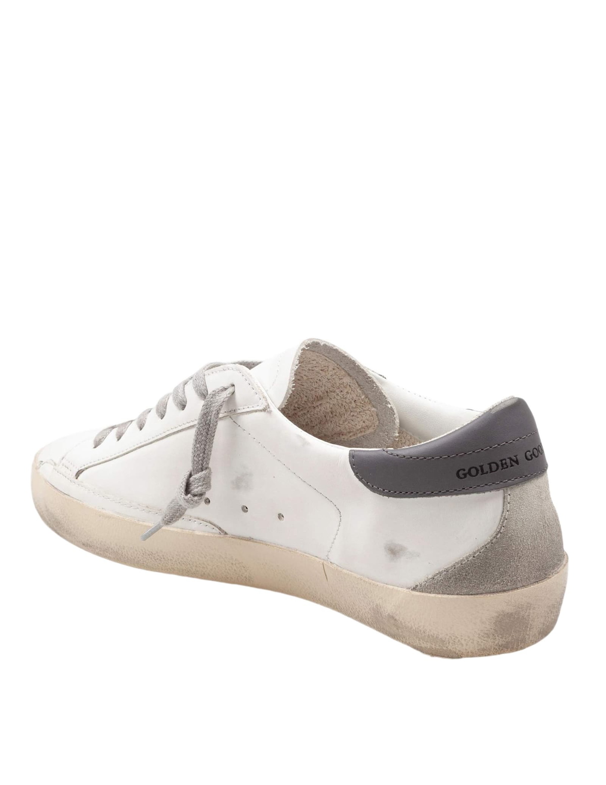 Golden Goose Sneakers Super Star In Pelle Colore Bianco/gray