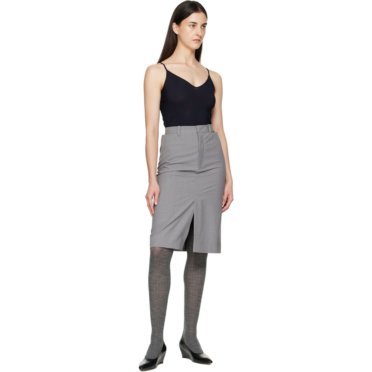 Jil Sander Black Jersey Tank Top