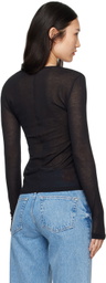BITE Black Transparent Long Sleeve T-Shirt