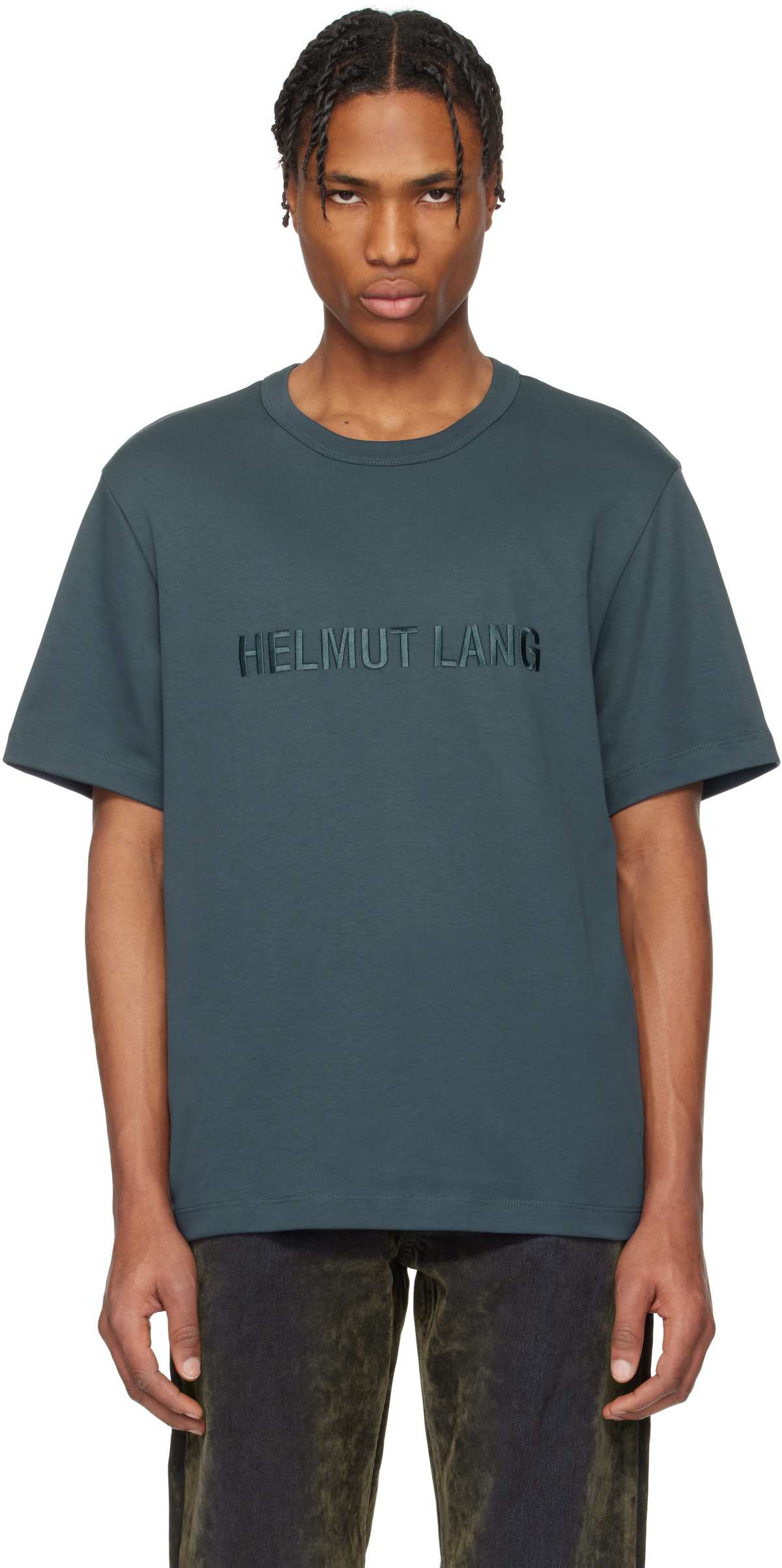 Helmut Lang Grey Core Logo T-Shirt Helmut Lang
