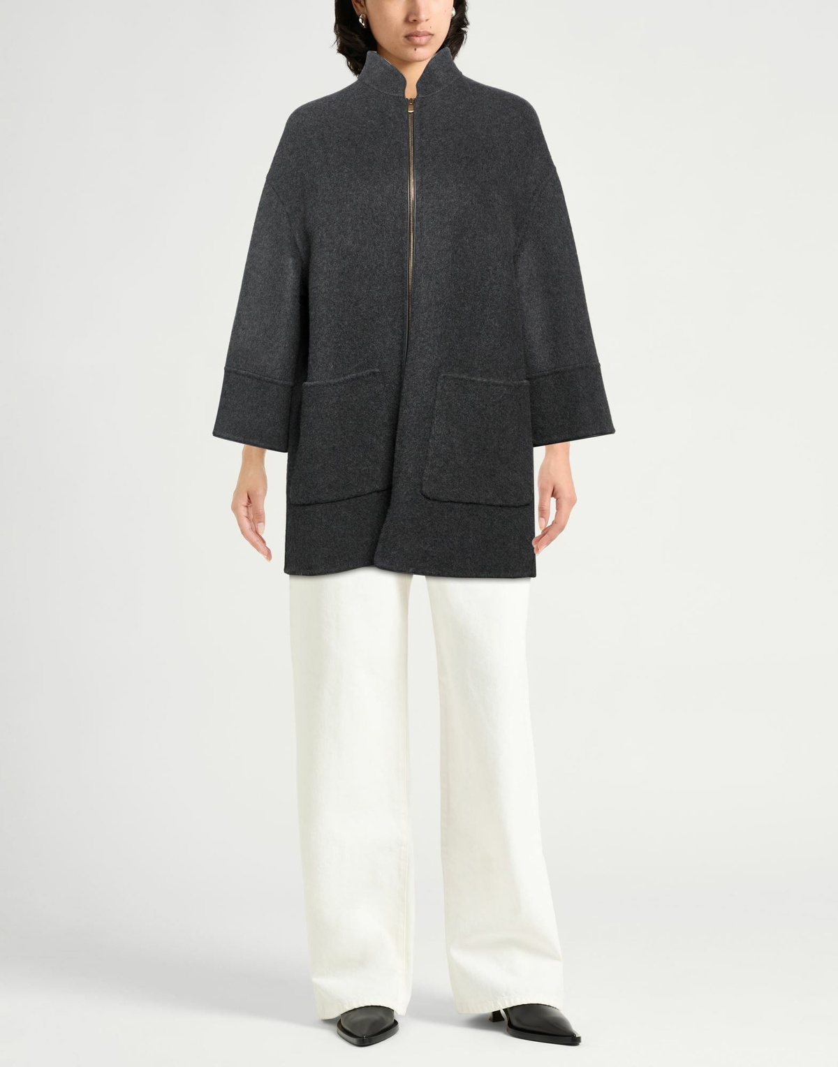Agnona Womens Coat Charcoal