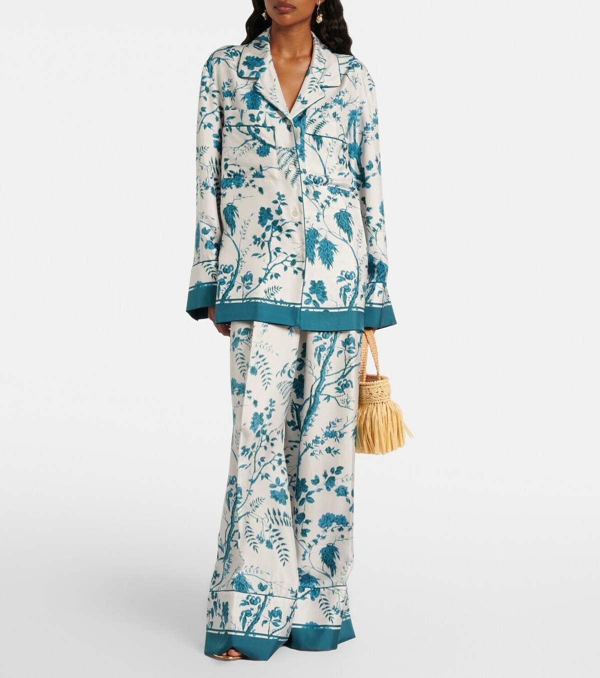 Erdem Floral silk pajama pants