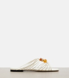 Jimmy Choo Lova beaded leather sandals