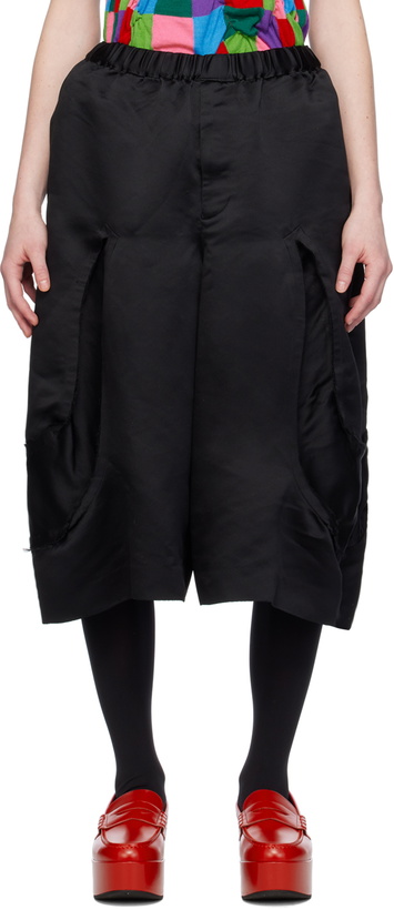 Photo: Black Comme des Garçons Black Wide-Leg Shorts