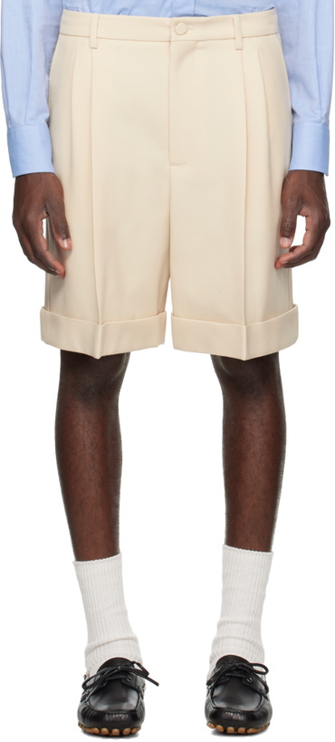 Photo: Valentino Beige Pleated Shorts
