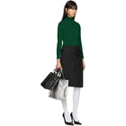 Balenciaga Green High Neck Underwire Zip Sweater